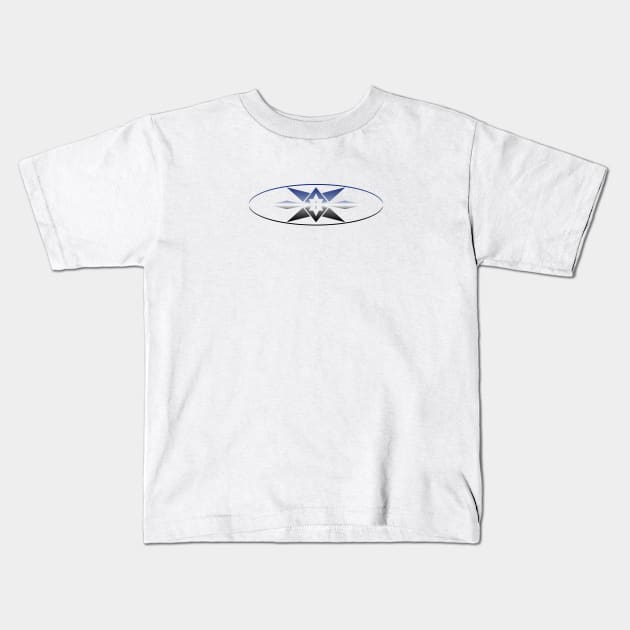 ABSTRACT DRAWING. BLUE WHITE BLACK. SAMER BRASIL Kids T-Shirt by Samer Brasil